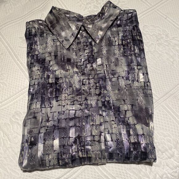 VINTAGE, Evening blouse , elegant, size 10 , glimmers in the light , - Picture 2 of 6